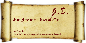 Jungbauer Dezsér névjegykártya
